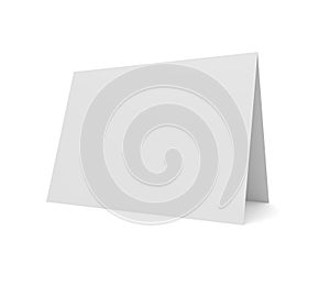 Blank 3d illustration greeting card isolated on white.