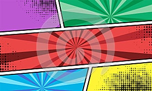 Blank abstract pop art comic background concept