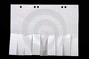 Blank ad paper with cut slips