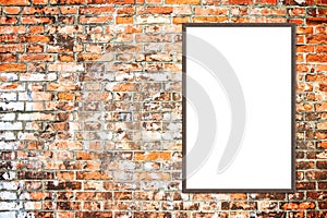 Blank advertising billboards on brick wall - concept image with copy space