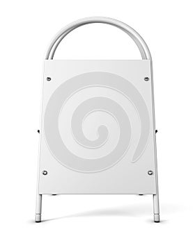 Blank advertising stand on a white background. Empty template pr