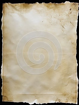 blank aged paper sheet