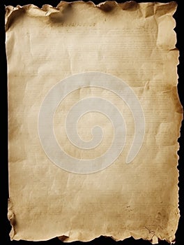 blank aged paper sheet