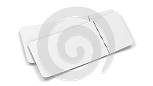 Blank airplane or event ticket mockup