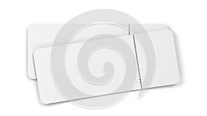 Blank airplane or event ticket mockup