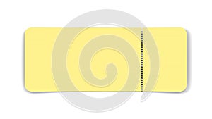 Blank airplane or event ticket mockup