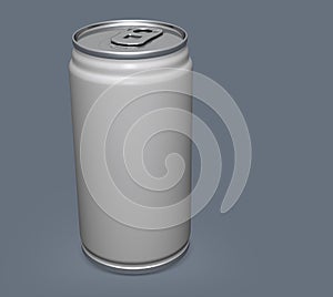 Blank aluminium can mockup on clear background. Can place for your design,3D illustration