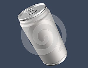 Blank aluminium can mockup on clear background. Can place for your design,3D illustration