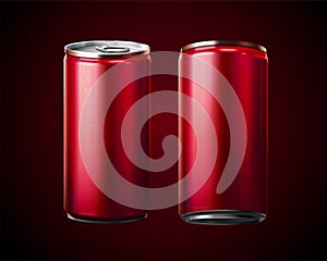 Blank aluminium red cans