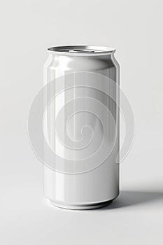 Blank Aluminum Soda Can on White Background for Brand Mockup