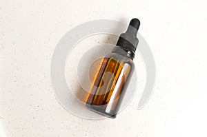 Blank amber glass essential oil (serum) bottle with pipette