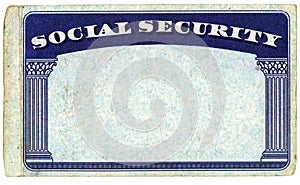 Blank American Social Security Card photo