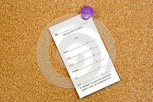 Blank Appointment Card