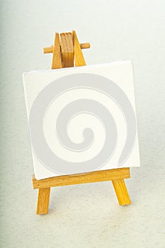 Blank art board, wooden easel