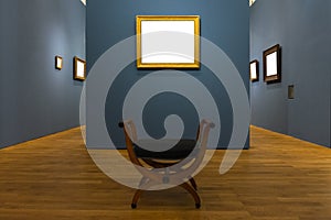 Blank Art Museum Isolated Painting Frame Decoration Indoors Wall