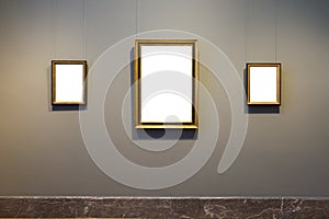 Blank Art Museum Isolated Painting Frame Decoration Indoors Wall