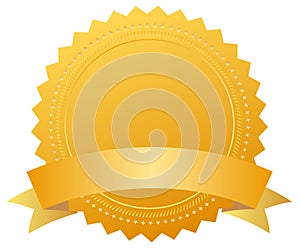 Blank award golden medal