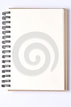 Blank background. paper spiral notebooks isolated