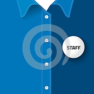 Blank badge for put staff identification