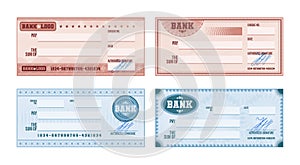 Blank Bank Check Set