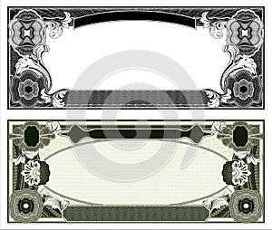 Blank banknote layout