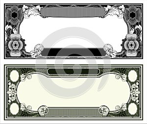 Blank banknote layout