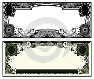 Blank banknote layout