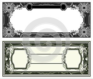 Blank banknote layout