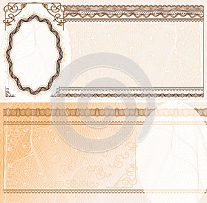 Blank banknote layout