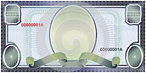 Blank banknote layout