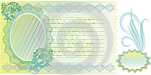 Blank banknote layout