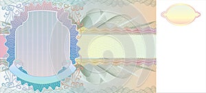 Blank banknote layout