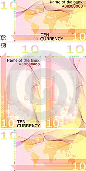 Blank banknote layout