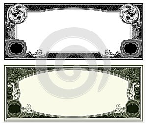 Blank banknote layout photo