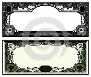 Blank banknote layout photo