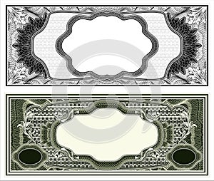 Blank banknote layout
