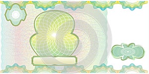 Blank banknote layout