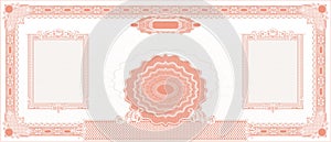 Blank for banknote with two portraits red