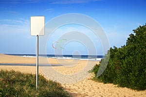Blank Beach Sign photo
