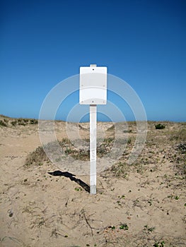 BLANK BEACH SIGN photo