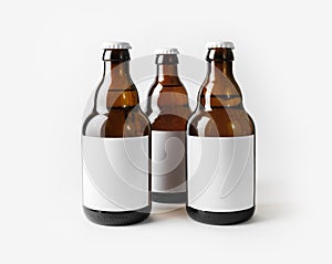 Blank beer bottles