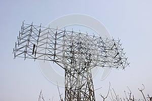 Blank big billboard over blue sky