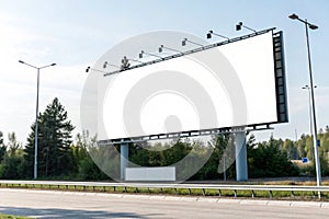 Blank billboard advertisement banner