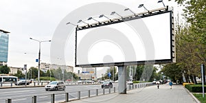 Blank billboard advertisement banner