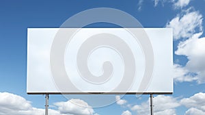 Blank billboard against sky