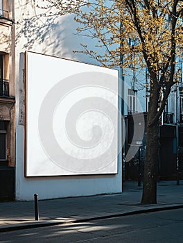 Blank Billboard on Building Side