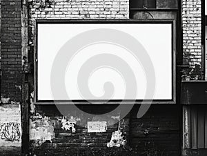 Blank Billboard On Building Side