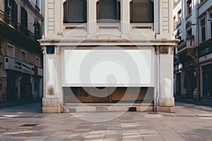 Blank Billboard on Building Side