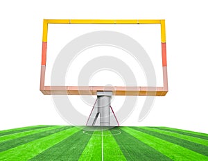 Blank billboard on field soccer.