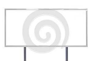 Blank billboard isolated on white background